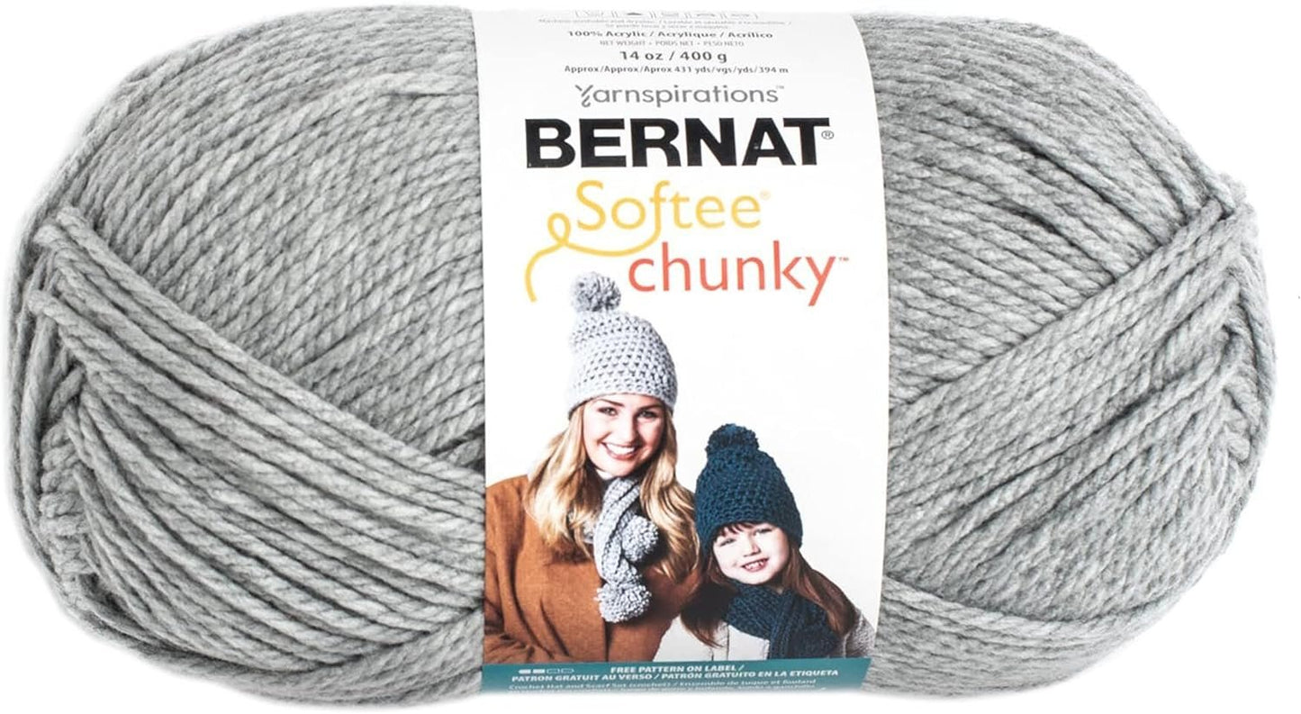 Bernat Big Ball Chunky Solid Yarn, 14 oz, Gauge 6 Super Bulky, 100% Acrylic, Natural