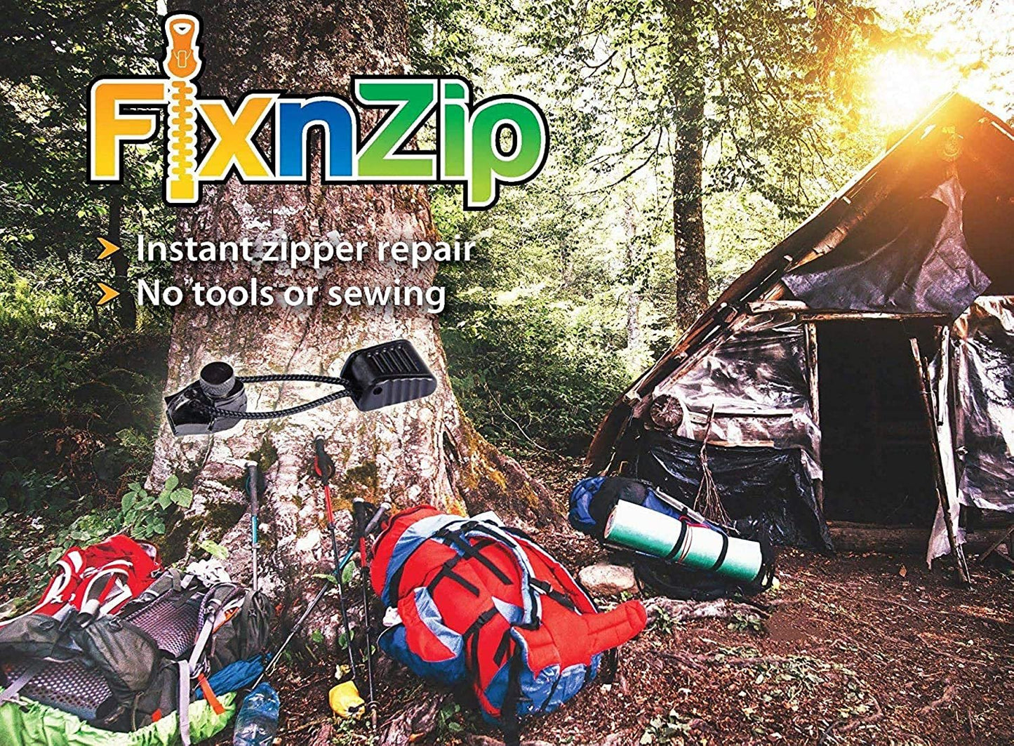 FixnZip 3 Pack Instant Zipper Replacement, Combo Pack (S,M,L), Black Nickel