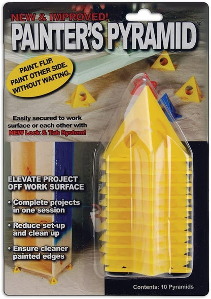 Painter's Pyramid Stands Kit, 20X 10-Ounce Disposable Graduated Clear Plastic Cups for Mixing Paint, Stain, Epoxy, Resin, 20x Pixiss Wood Mixing Sticks