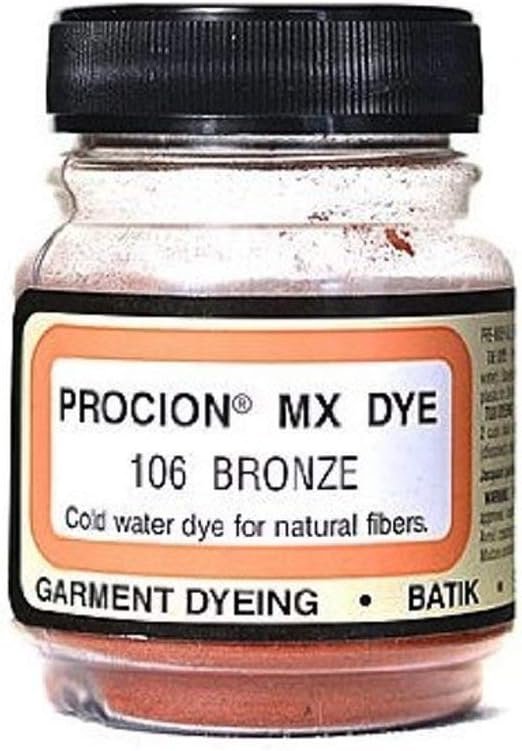 Jacquard Procion Mx Dye - Undisputed King of Tie Dye Powder - Bronze - 2/3oz Net Wt - Cold Water Fiber Reactive Dye Made in USA…