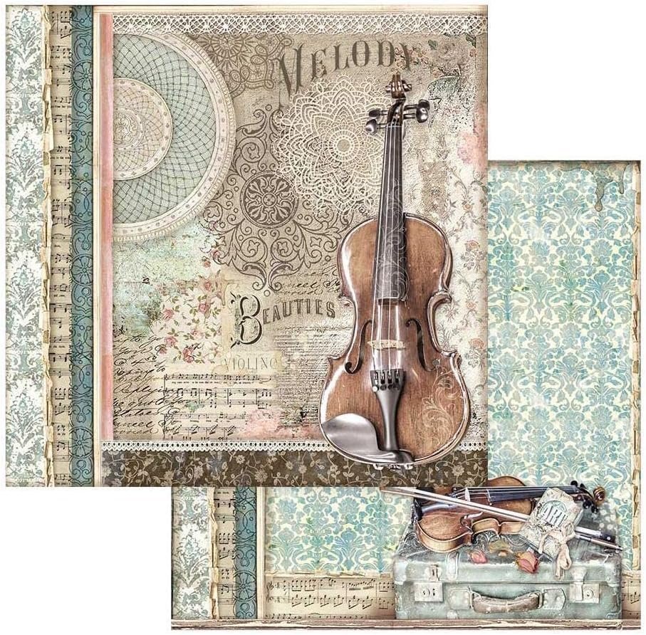 Stamperia Mini Scrapbooking Pad-Passion, Pastel Tones, 8 x 8 inches SBBS29