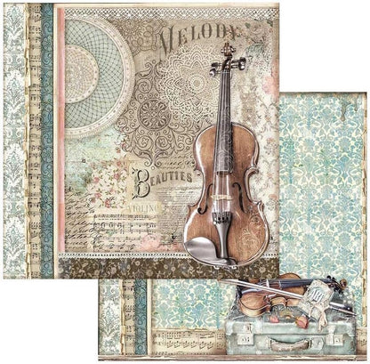 Stamperia Mini Scrapbooking Pad-Passion, Pastel Tones, 8 x 8 inches SBBS29