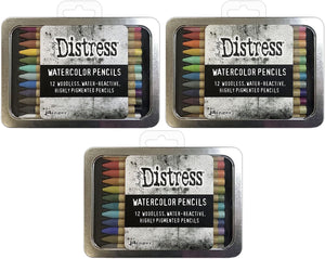 Tim Holtz Distress Watercolor Pencils Set 1, 2 and 3-36 Woodless Watercolor Pencils