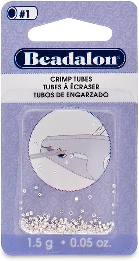 Beadalon Crimp Tube 0.8 mm Silver, Plated, 1-1/2-Grams