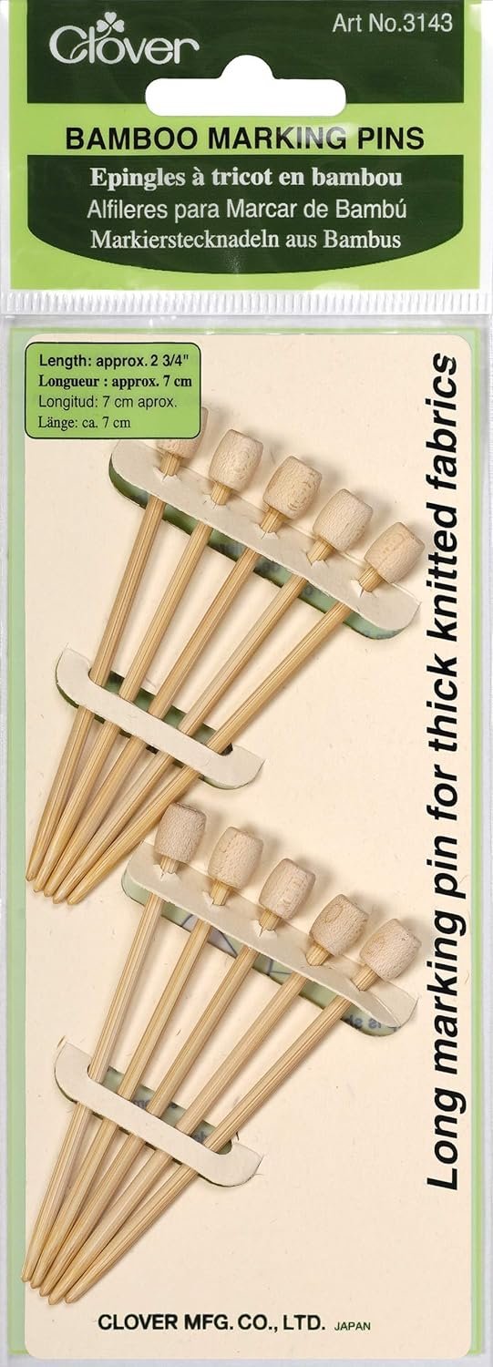 Clover Bamboo Marking Pins 10-Per Package Approximately 2-3/4-Inch