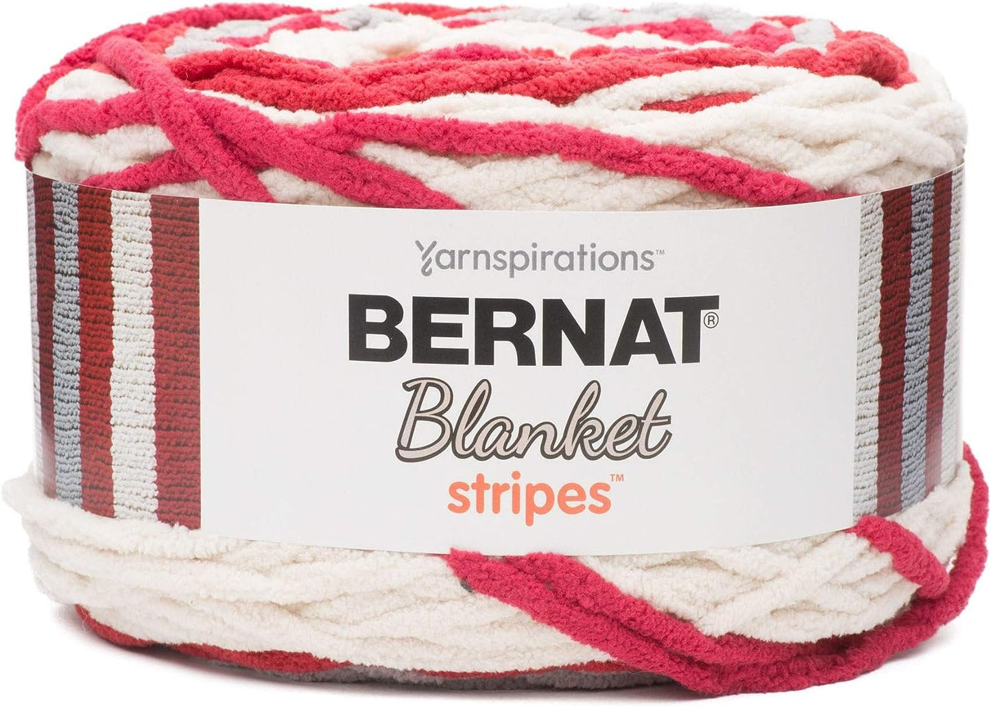 Bernat Blanket Stripes Yarn, 10.5 oz, Gauge 6 Super Bulky Chunky, Foggy Shores