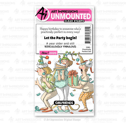 ART IMPRESSIONS GIRLFRIENDS STAMP PRAC.PRFCT, Practically Perfect