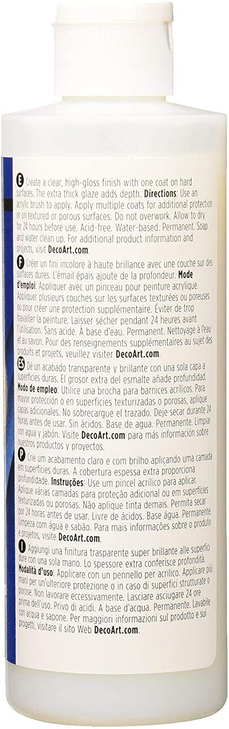 DecoArt TG01-9 Triple Thick Gloss Glaze, 8-Ounce Triple Thick Gloss Glaze