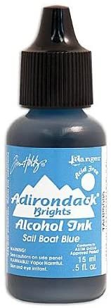 Ranger Adirondack Alcohol Inks sail boat blue brights [PACK OF 6 ]