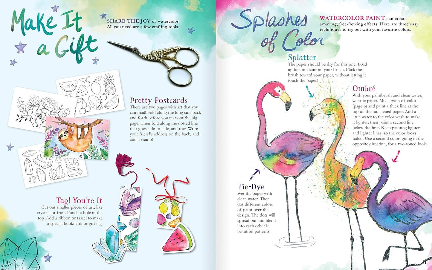 Klutz Watercolor Dreams Craft Kit, 11 Piece Set, Multicolor