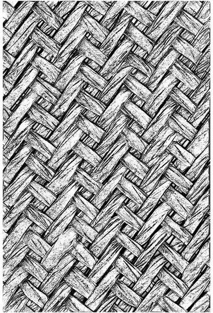 Tim Holtz Sizzix 3D Texture Fades Embossing Folders - Intertwine and Typewriter - 2 Item Bundle