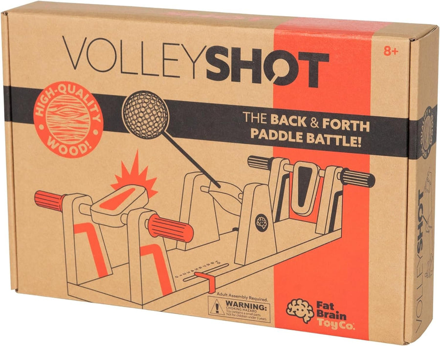 Fat Brain Toys VolleyShot - Wooden 2-Player Tabletop Skill Game for Kids & Adults