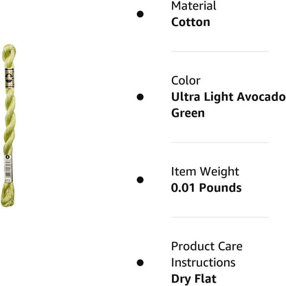 DMC 115 3-472 Pearl Cotton Thread, Ultra Light Avocado Green