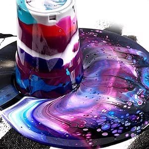 Floetrol Pouring Medium for Acrylic Paint | Flood Flotrol Additive | Pixiss Acrylic Pouring Oil for Creating Cells Perfect Flow 100% Pure High Grade Silicone (100ml/3.3-Ounce)