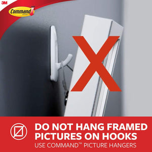 Command Large Utility Hook, White, 1-Hook, 2-Strips (17003ES)