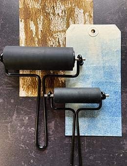 Tim Holtz Distress Brayers - Bundle of 2 - Medium (3 5/16) and Small (2 1/4) (TDA75554,TDA75547)