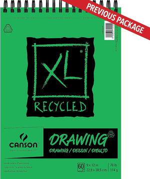 Canson XL Series Bristol Paper, Smooth, Foldover Pad, 9x12 inches, 25 Sheets (100lb/260g) - Artist Paper for Adults and Students - Markers, Pen and Ink