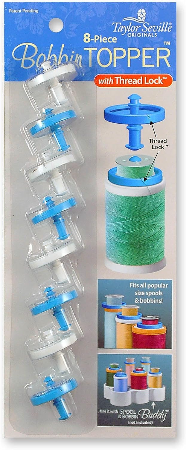 Taylor Seville Originals Bobbin Topper-Fits All Popular Sizes of Spools-Thread Lock Feature Helps Keep Thread Organized and Neat