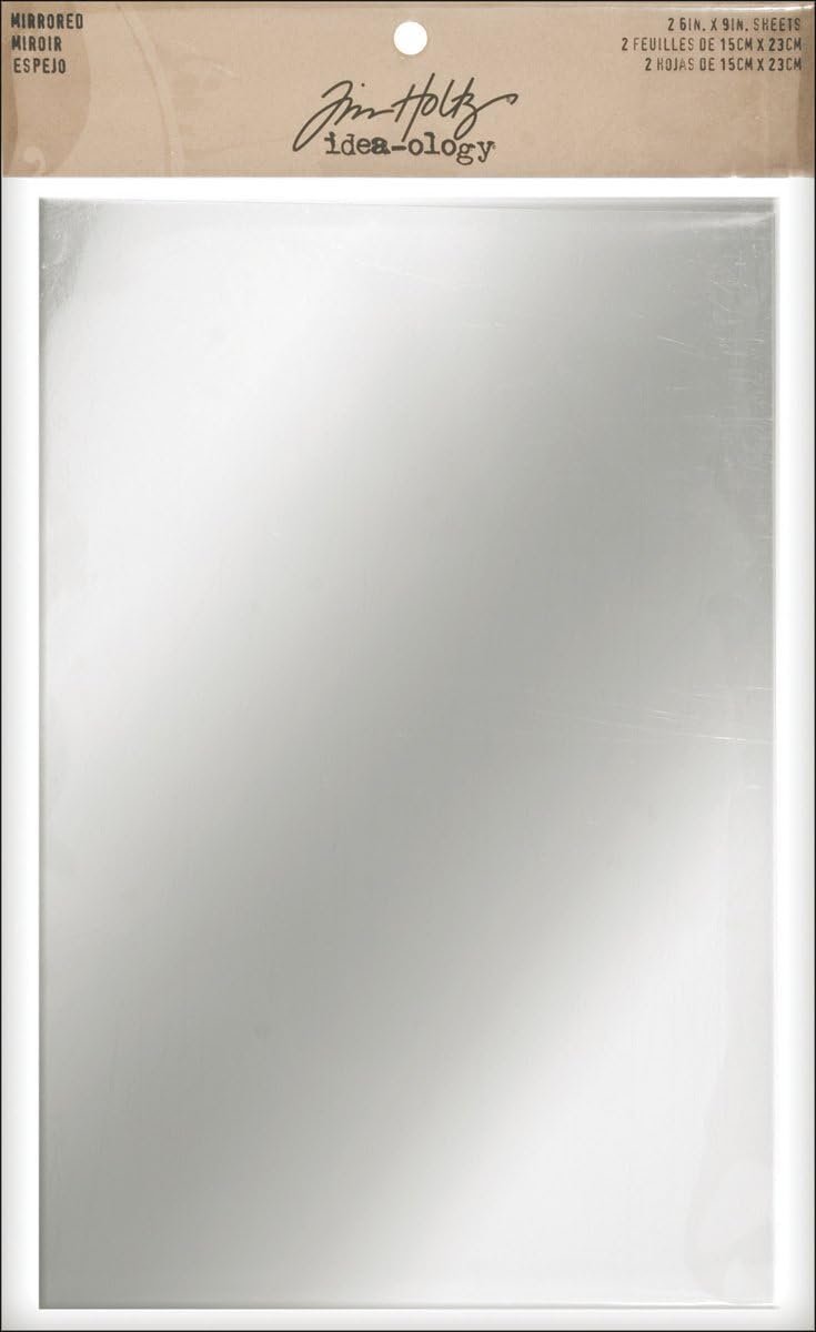 Tim Holtz Idea-ology TH93029 Mirrored Sheets, 2 Sheets, 6 x 9 Inches, Polystyrene