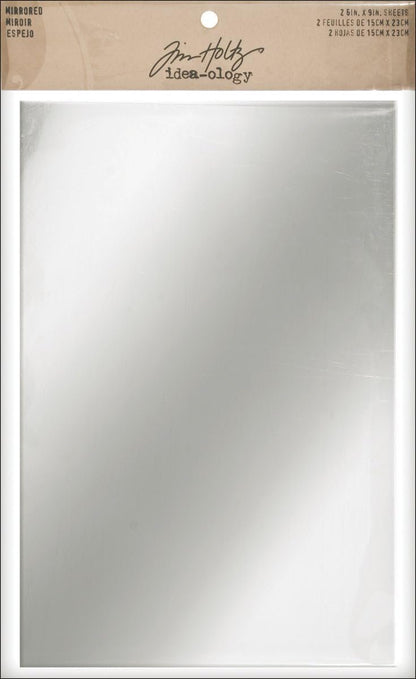 Tim Holtz Idea-ology TH93029 Mirrored Sheets, 2 Sheets, 6 x 9 Inches, Polystyrene