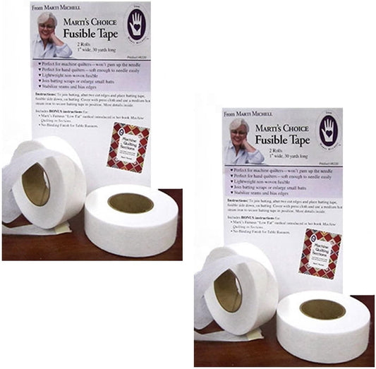 Marti Michell Fusible Tape - 1-Inch Wide, 120 Yards, Single-Sided, White