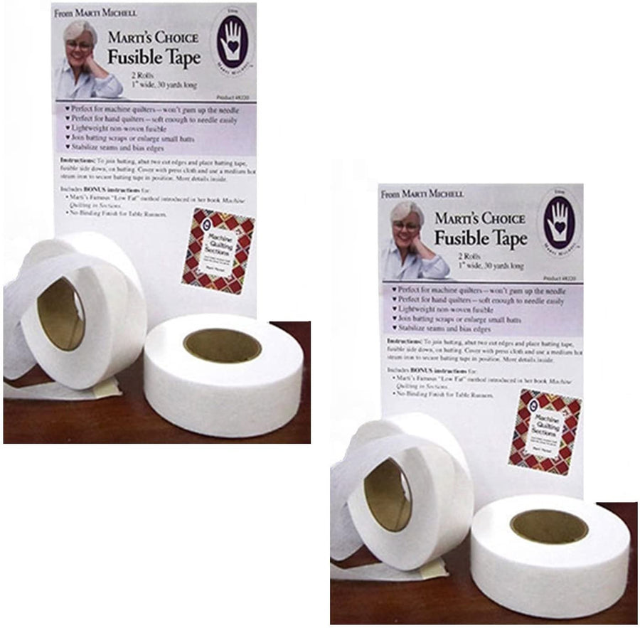 Marti Michell Fusible Tape - 1-Inch Wide, 120 Yards, Single-Sided, White