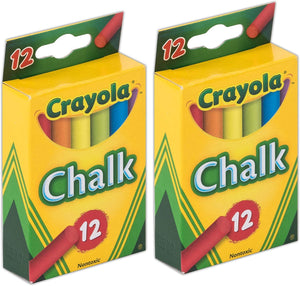 Crayola Colored Chalk Sticks 12 Count - 2 Packs