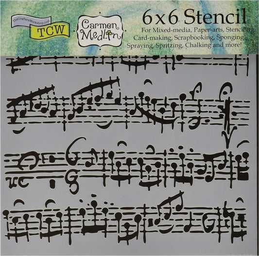 CRAFTERS WORKSHOP TCW6X6-579 Sheet Music Crafter's Workshop Template, 6 by 6