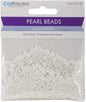 CraftMedley 850 Piece Acrylic Pearl Beads, 3mm, Sleek White