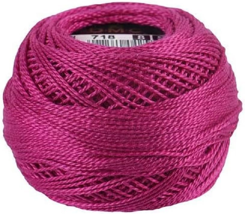DMC 116 8-718 Pearl Cotton Thread Balls, Plum, Size 8