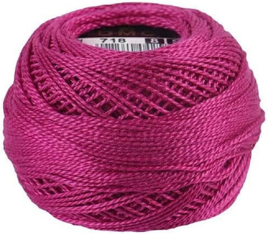 DMC 116 8-718 Pearl Cotton Thread Balls, Plum, Size 8