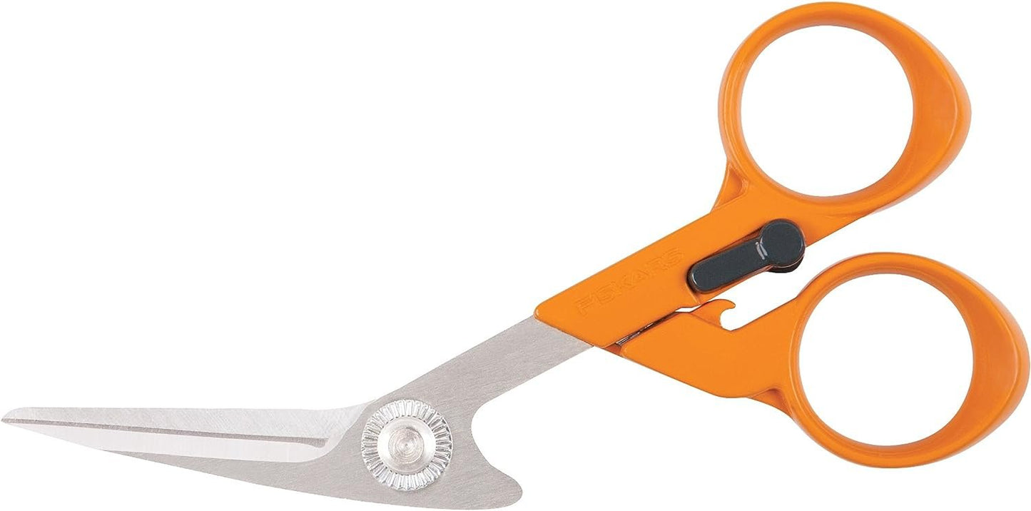 Fiskars 199800-1001RazorEdge Fabric Shears/Seam Ripper for Tabletop Cutting , 5 Inch