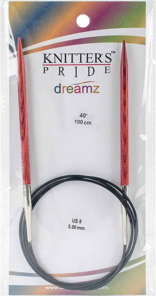 Knitter's Pride-Dreamz Fixed Circular Needles 40", Size 8/5mm