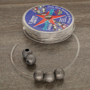 Stretch Magic Bead & Jewelry Cord - Strong & Stretchy, Easy to Knot - Clear Color – 1.8mm diameter - 3-meter (9.8 ft) spool - Elastic String for making beaded jewelry
