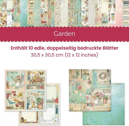 Stamperia Intl Scrapbooking Paper, Multi-Colored 10 Pack