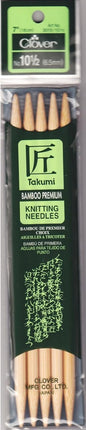 Clover 72692 Bamboo Double Point Knitting Needles 7 in. 5-Pkg-Size 10.55