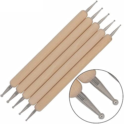 E6000 1-Ounce Tube with Precision Tips Industrial Strength Adhesive for Crafting and Pixiss Wooden Art Dotting Stylus Pens 5 pcs Set - Rhinestone Applicator Kit