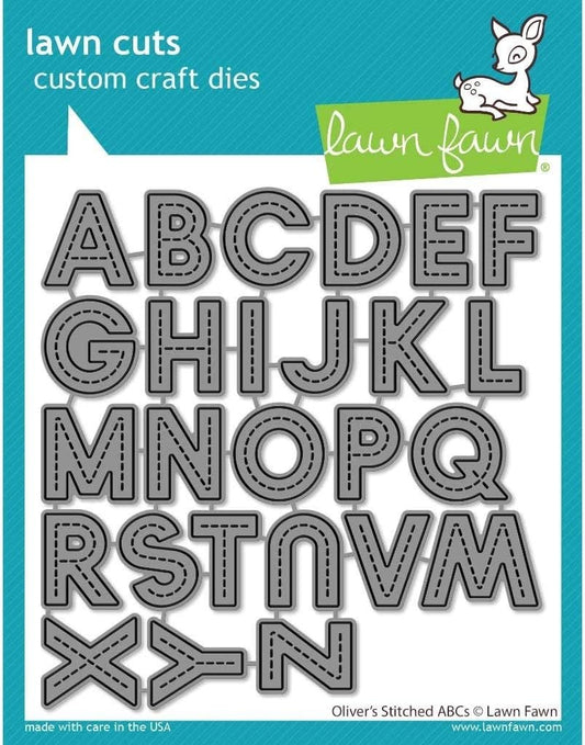 Lawn Cuts Custom Craft Die-Oliver's Stitched ABC's -LF2261
