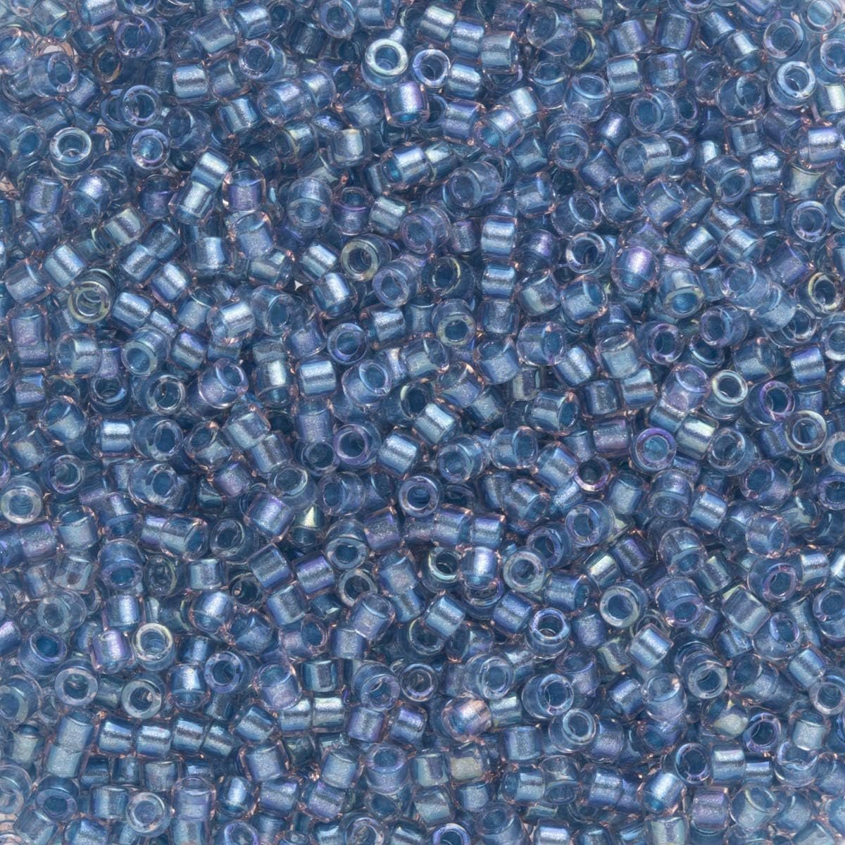 Miyuki Delica Seed Beads Bundle: Size 11/0, Blue Inside Color Lined Palette Collection DB1761, DB1762, DB1763