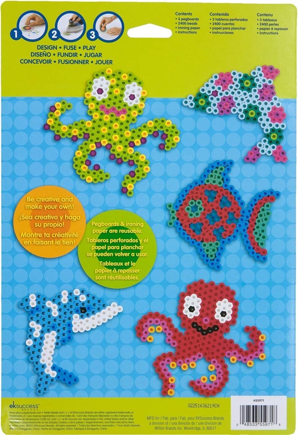 Perler Beads Ocean Buddies Ocean Bead Activity Crafts for Kids, 2400 pcs