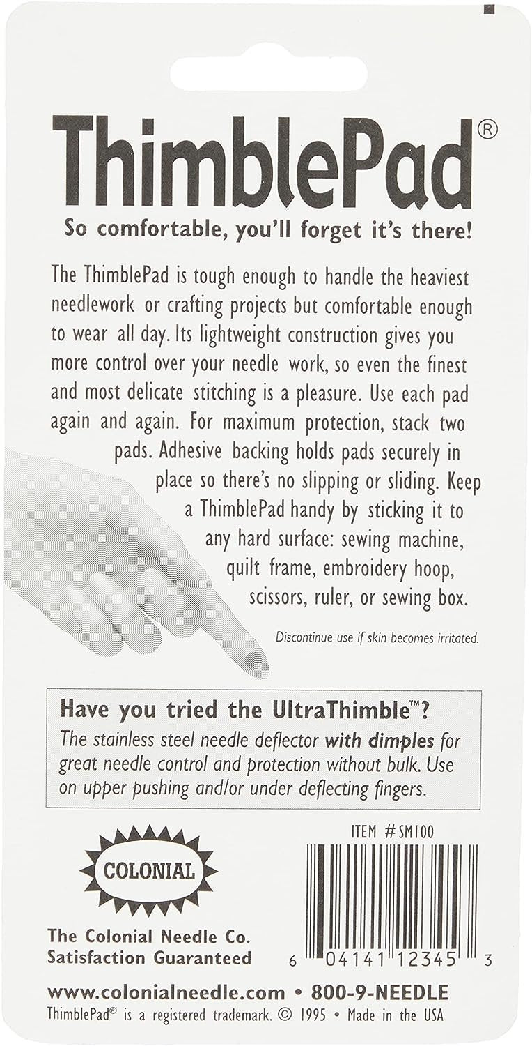 Colorbok SM100 Thimble Pad, 12 Per Package