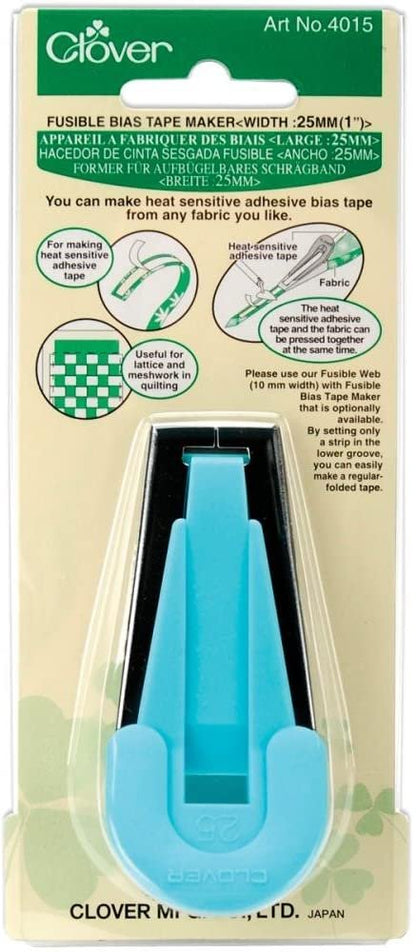 Clover Fusible Bias Tape Maker - Bundle of All 5 Sizes - 1/4" 3/8" 1/2" 3/4" 1" Set