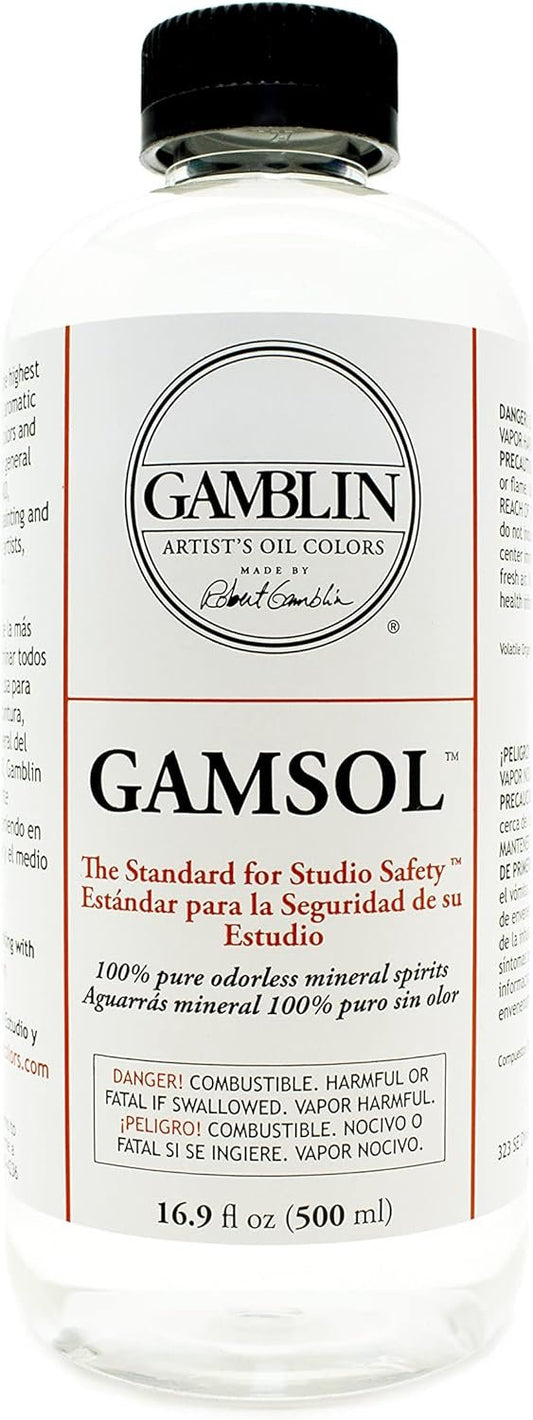 Gamblin Gamsol Oil Color, 16.9 Fl Oz (Pack of 1), Clear, 16