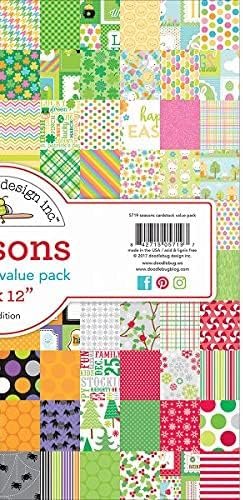 DOODLEBUG 5719 Value Kit Cardstock 12"X12", 50 Sheets