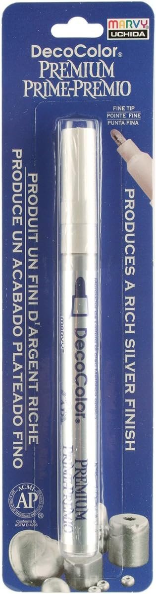 Uchida DecoColor Premium Fine Tip Paint Marker, Silver