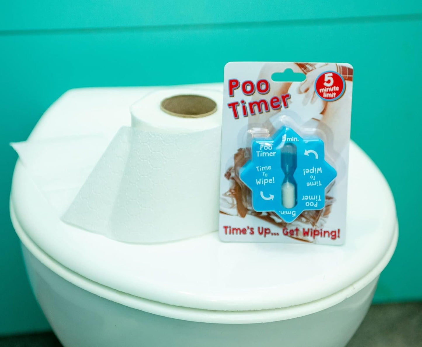 Boxer Gifts OT2054 Novelty Poo Funny Toilet Timer | Birthday, Christmas, Secret Santa Gift for Husbands, Dads and Other Men, 8.5 x 8.5 x 3.5cm