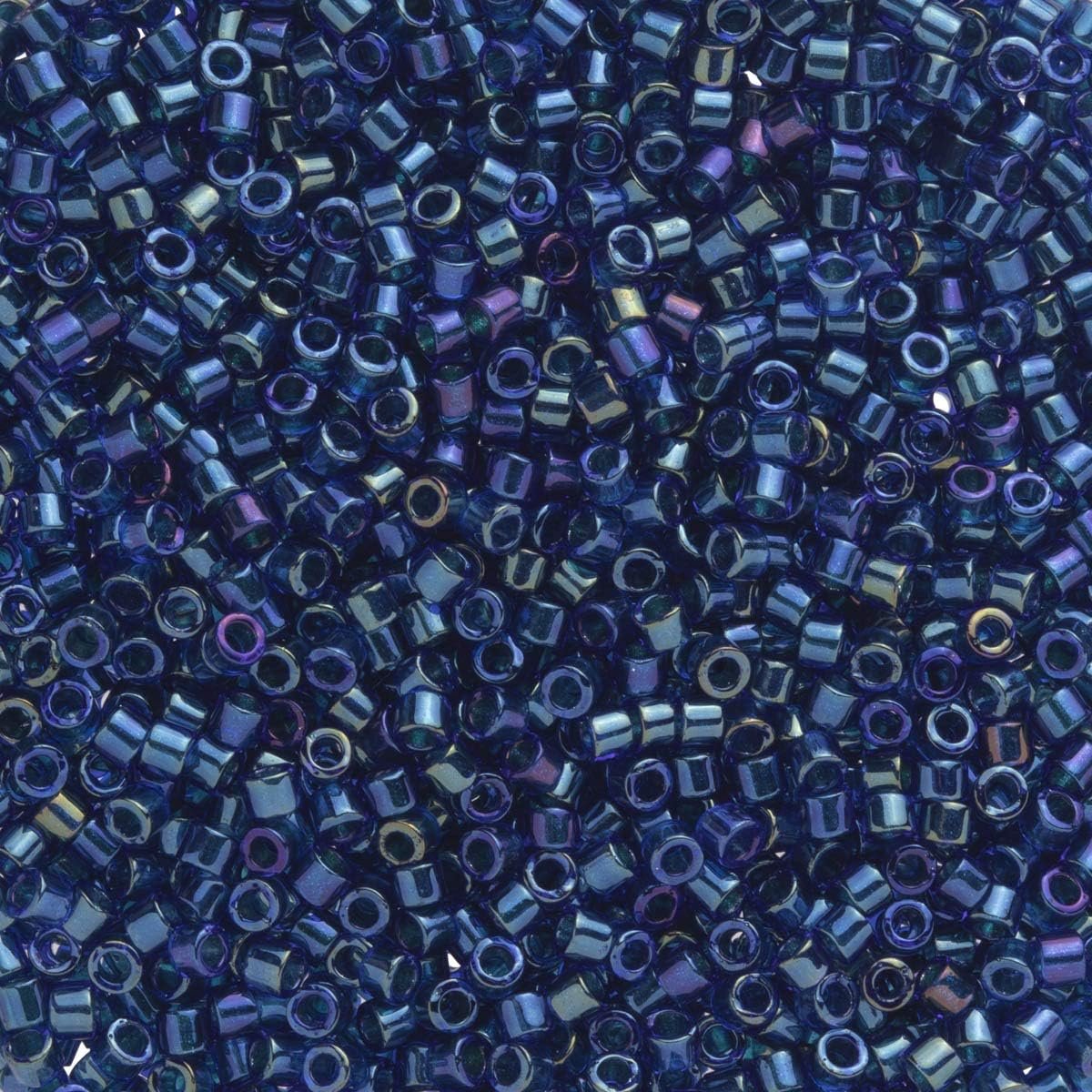 Miyuki Delica Seed Beads Bundle: Size 11/0, Blue Inside Color Lined Palette Collection DB1761, DB1762, DB1763