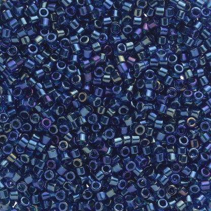 Miyuki Delica Seed Beads Bundle: Size 11/0, Blue Inside Color Lined Palette Collection DB1761, DB1762, DB1763
