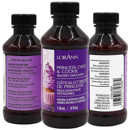 Lorann Oils Bakery Emulsion Bundle, Red Velvet Princess Cake Cream Cheese Pumpkin, 4 Fluid Ounce