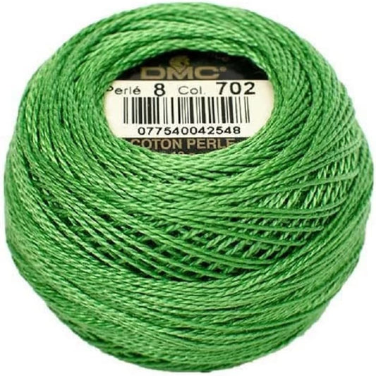DMC 116 8-702 Pearl Cotton Thread Balls, Kelly Green, Size 8